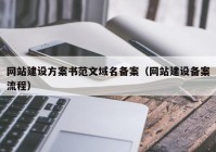 网站建设方案书范文域名备案（网站建设备案流程）