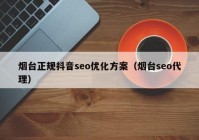 烟台正规抖音seo优化方案（烟台seo代理）