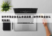 软件开发企业怎么申请资质（软件开发企业认定标准）